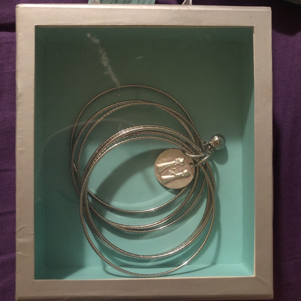 Gemini silver bangles